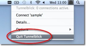 tunnelblick not connecting