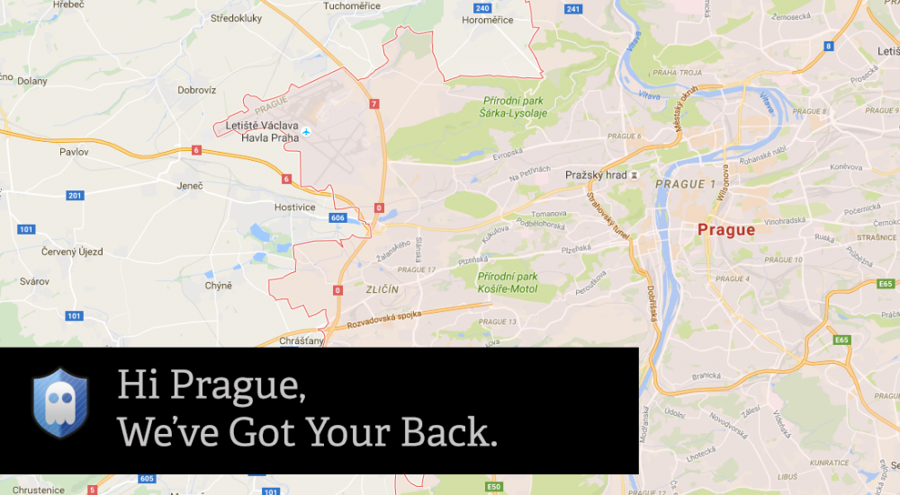 Map of Prague VPN Server